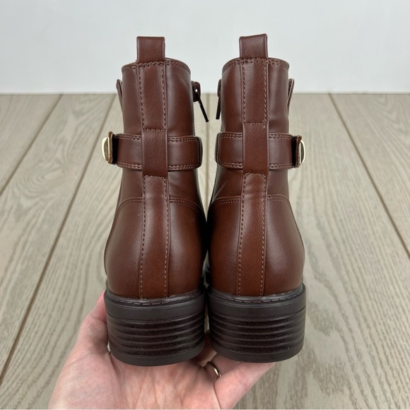 Giani Bernini Women's Becca Memory Foam Buckled Booties 6.5M Mocha Brown $100 - Picture 7 of 9